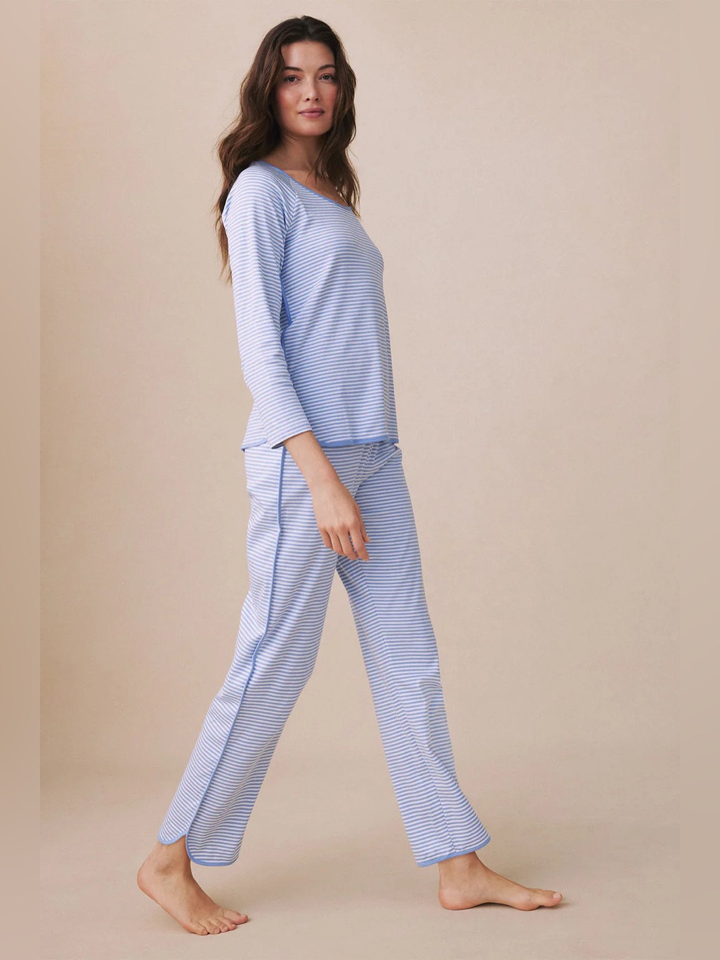 Lake Blue Stripe Pajama Pants